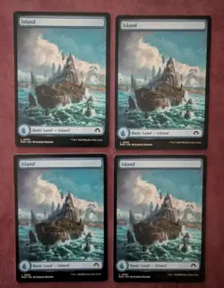 MTG 4 x *FULL ART* Modern horizons 3 ISLAND #305 NM - Image 1