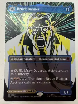Bruce Banner (Borderless) Hulk 390 Holo Marvel Super Heroes MtG Foil - Image 1
