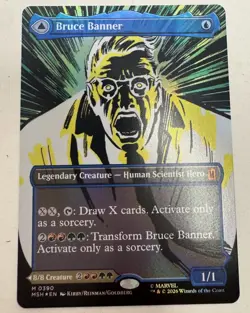 Bruce Banner (Borderless) Hulk 390 Holo Marvel Super Heroes MtG Foil - Image 2