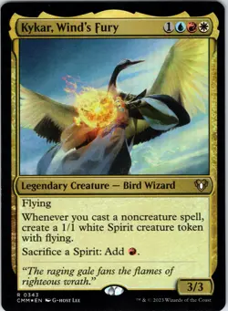 Kykar, Wind's Fury 343 Rare Commander Masters Magic: The Gathering Foil NM - Image 1