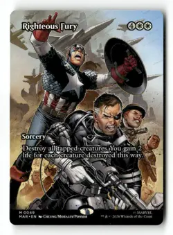 Righteous Fury (Borderless) 49 Mythic MTG MAR NM - Image 2