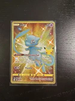 Pokemon Celebrations 25th Shiny Gold Mew 025/025 Secret Rare Holo Near Mint - Image 1
