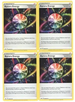 4x Pokemon TCG Aurora Energy 186/202 Swsh01: Sword & Shield Playset - Image 1