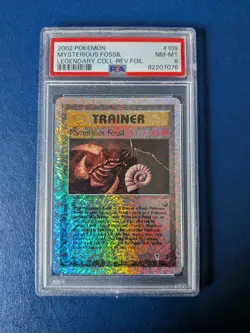 Pokemon TCG Mysterious Fossil Reverse Holo 109/110 Legendary Collection PSA 8 - Image 1