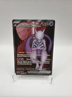 🔥Team Rocket's Mewtwo ex 213 Pokemon TCG Holo Full Art UR🔥 - Image 1