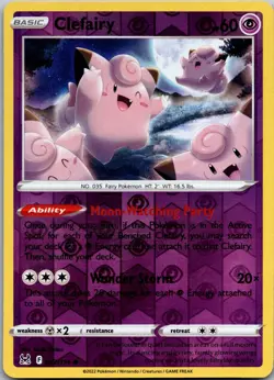 Clefairy 062/196 Common Lost Origin Pokemon Reverse Holo Near Mint - Image 1