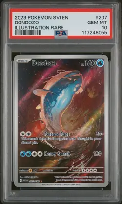 2023 POKEMON SVI EN-SCARLET & VIOLET ILLUSTRATION RARE #207 DONDOZO PSA 10 - Image 1