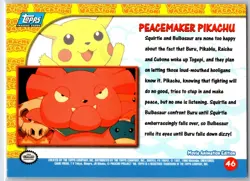 POKEMON TOPPS THE FIRST MOVIE TRADING CARDS PEACEMAKER PIKACHU #46 NON HOLO NM - Image 2