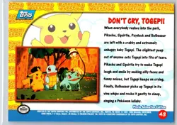 POKEMON TOPPS THE FIRST MOVIE TRADING CARDS DON'T CRY, TOGEPI! #43 NON HOLO NM - Image 2