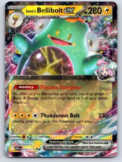 Iono's Bellibolt ex 070/217 Double Rare Ascended Heroes Pokemon Holo Near Mint - Image 1