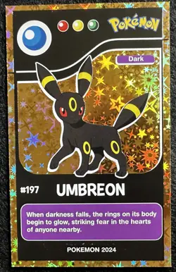 UMBREON - POKEMON KANTO RARE CCG POKEDEX BLACK RE-EDITIONS HOLO - Image 1