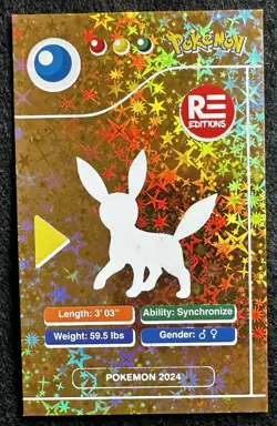 UMBREON - POKEMON KANTO RARE CCG POKEDEX BLACK RE-EDITIONS HOLO - Image 2