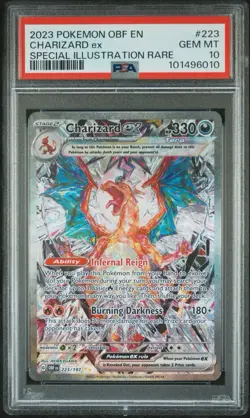 2023 Pokemon OBF EN Charizard EX Special Illustration Rare PSA 10 - Image 1