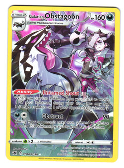 2022 Pokemon Sword&Shield Astral Radiance Galarian Obstagoon TG10/TG30 NM - Image 1