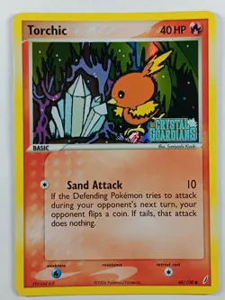 Pokemon Torchic 66/100 Common Crystal Guardians Stamped Holo Card 2006 - Image 1