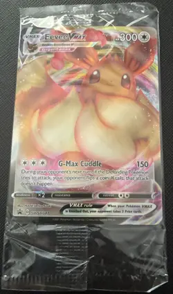 SEALED Pokemon Eevee VMAX SWSH087 Shining Fates Holo Black Star Promo NM - Image 1