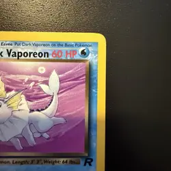 Dark Vaporeon Team Rocket 1st Edition 45/82 English - Image 2