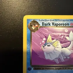 Dark Vaporeon Team Rocket 1st Edition 45/82 English - Image 3