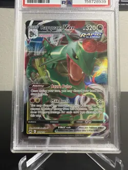 2023 POKEMON SWORD & SHIELD CROWN ZENITH #101 FULL ART/RAYQUAZA VMAX PSA 10 - Image 3