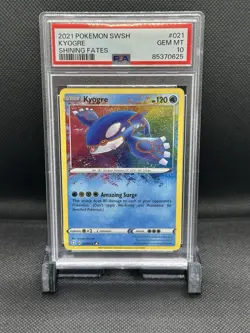 2021 Pokemon SWSH Shining Fates #021 Kyogre PSA 10 GEM MINT - Image 1