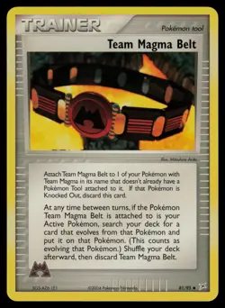 Team Magma Belt 81/95 Uncommon Team Magma vs Team Aqua Pokemon Lightly Played - Image 1