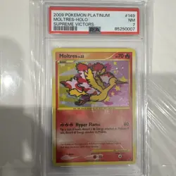 2009 POKEMON PLATINUM SUPREME VICTORS #149 MOLTRES-HOLO PSA 7 - Image 1