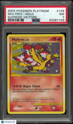 2009 Pokemon Platinum Supreme Victors Moltres Holo 149/147 PSA 7 - Image 1