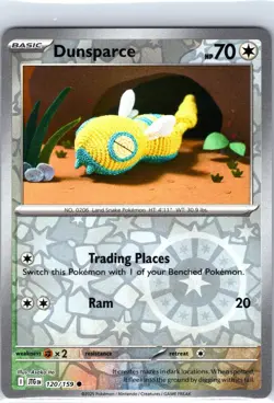 Dunsparce 120/159 Common Journey Together Pokemon Reverse Holo Near Mint - Image 1