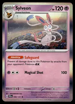 Sylveon 040/131 Holo Rare Prismatic Evolutions Pokemon Near Mint - Image 1