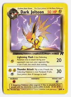Dark Jolteon TR #38/82 LP Pokemon TCG Uncommon - Image 1