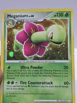 2007 Pokemon Meganium LV.48 Holo 13/123 Mysterious Treasures Vintage HP Rare - Image 2