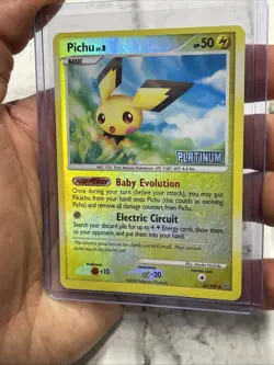 Pokemon 2008 Pichu Stormfront 45/100 Reverse Holo Platinum Stamp LP Pokemon TCG - Image 2