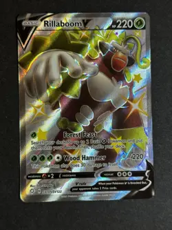 Rillaboom V SV105/SV122 Shining Fatess Full Art Shiny Pokemon TCG NM/Near Mint - Image 1