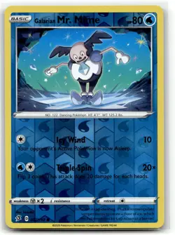 Galarian Mr. Mime 037/192 Common Rebel Clash Pokemon Reverse Holo NM/M - Image 1