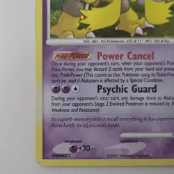Pokemon TCG Alakazam Mysterious Treasures 2/123 Holo Rare Stage 2 100 HP 2007 - Image 2