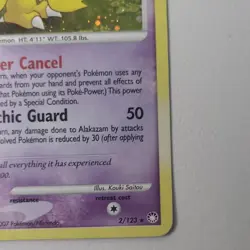 Pokemon TCG Alakazam Mysterious Treasures 2/123 Holo Rare Stage 2 100 HP 2007 - Image 3