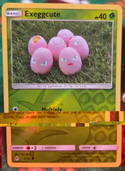 REVERSE HOLO Exeggcute 1/131 NM - Yuka Morii Clay Forbidden Light Pokemon Card - Image 1