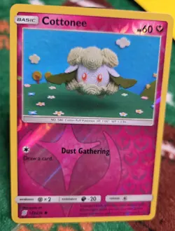 Cottonee Reverse Holo Asako Ito Pokemon TCG SM - Unified Minds 143/236 NM - Image 1