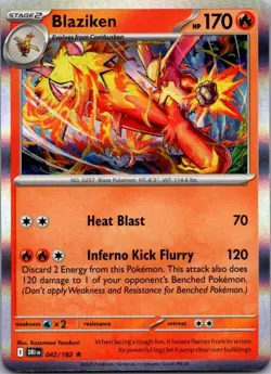 Blaziken 042/182 Rare Destined Rivals Pokemon Holo Near Mint - Image 1