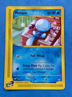 Pokemon Non-holo eReader Wooper - Aquapolis – 66/147 – LP - Image 1