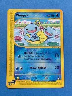 Pokemon Non-holo eReader Wooper - Aquapolis – 117/147 – LP - Image 1