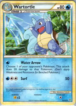 Wartortle 42/95 Non Holo Unleashed - Pokemon Card - LP - Image 1
