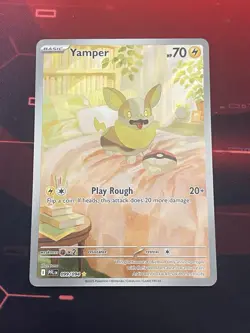 Pokemon TCG: Yamper 099/094 Phantasmal Flames Illustration Rare NM - Image 1