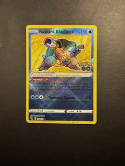 Radiant Blastoise 018/078 Radiant Rare Pokemon GO Pokemon Near Mint - Image 1