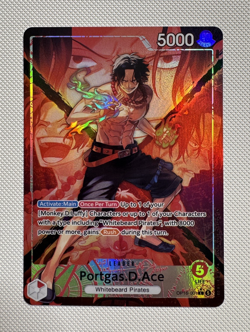 Bandai One Piece Card Game Portgas D. Ace OP16-118 SEC Alt Art - Image 1