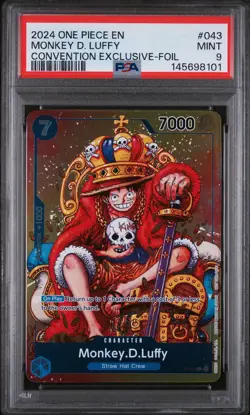 2024 One Piece Promos Monkey D. Luffy Holo Convention Exclusive-Foil PSA 9 #043 - Image 1
