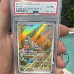 Pokemon TCG 2024 Mimikyu 075 SV Promo Cards Holo English PSA 10 - Image 1