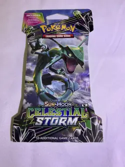 Pokemon TCG Sun & Moon Celestial Storm Booster Pack 10 Cards Rayquaza 2018 - Image 3