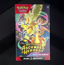 Pokemon TCG Mega Evolution: Ascended Heroes Booster Bundle 6 Packs 60 Cards - Image 1