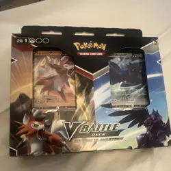 Pokemon TCG V Battle Deck Lycanroc vs Corviknight 2-Deck Set 120 Cards - Image 1